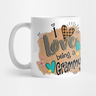 Womens I Love Being A Grammy Heart Mother's Day Gift Mug